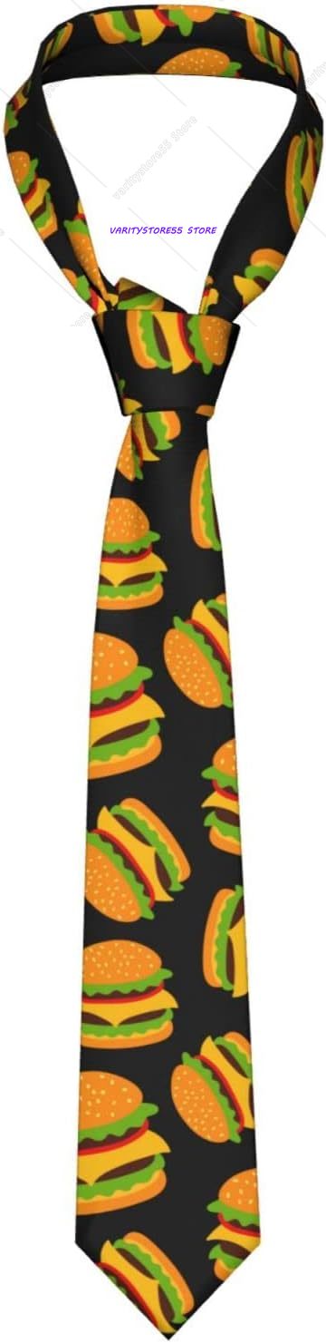 Skinny Tie Men - Hamburger Men's Skinny Tie Fashion Necktie