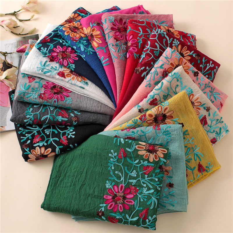 2026 Plain Embroider Floral Vi - Bandana Cotton 评论和价格