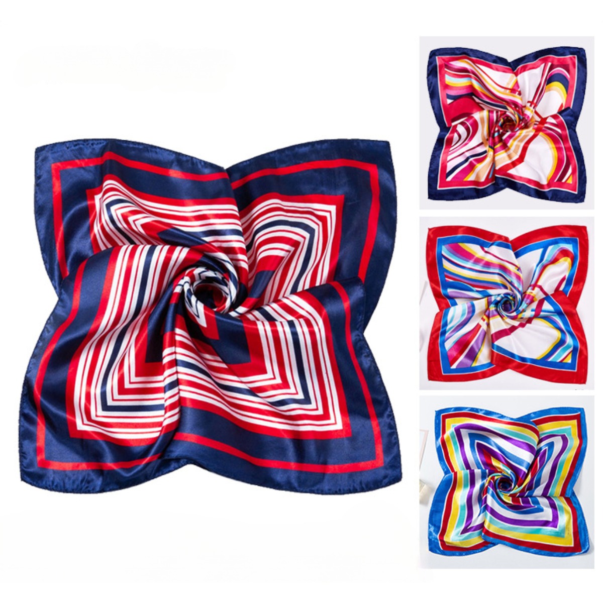50*50cm Square Silk Scarves Sc - Scarf Silk Square 评论和价格